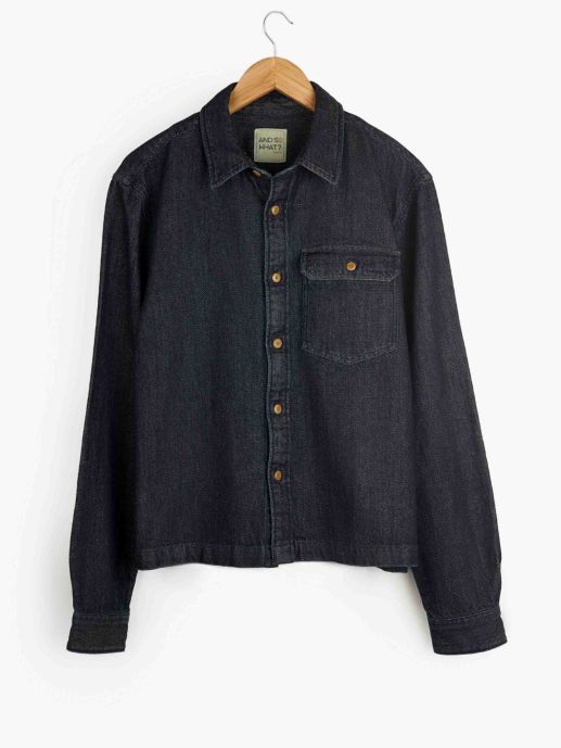 Straight hem dark shirt